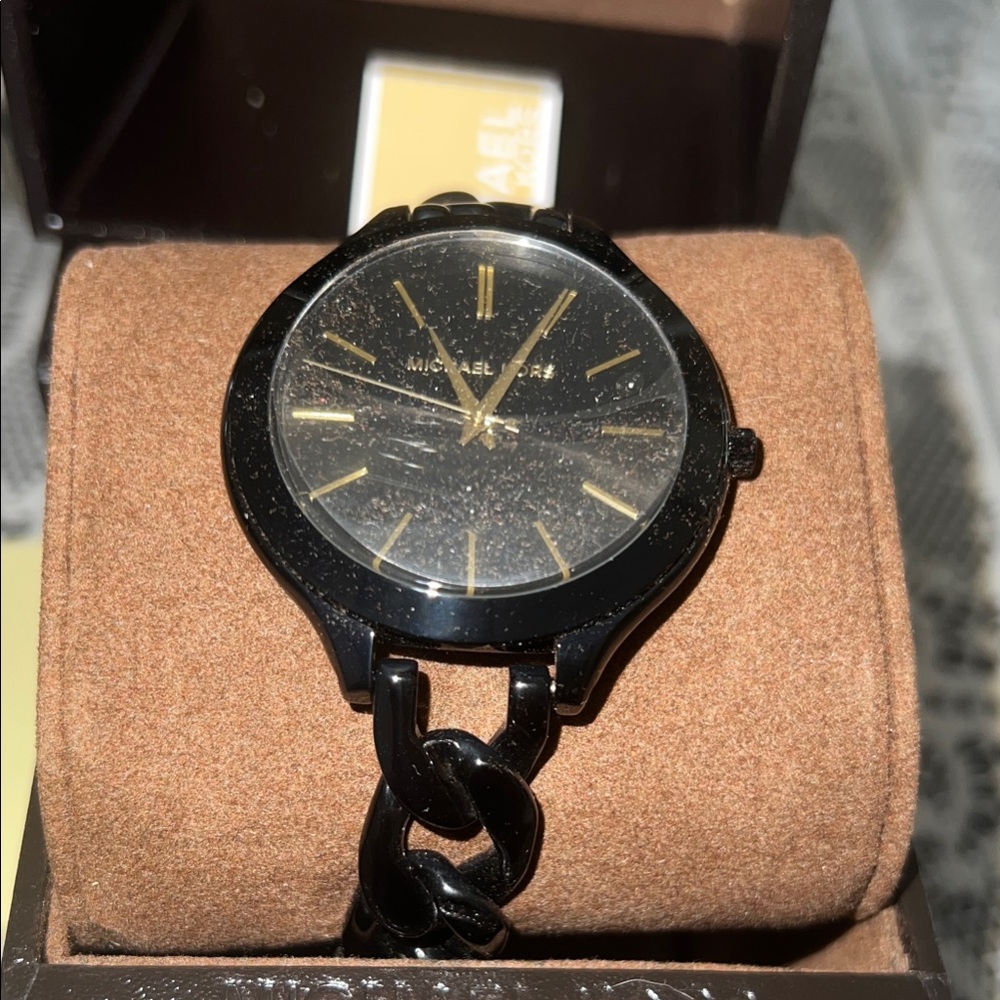 Michael Kors Black and Gold Women's Watch